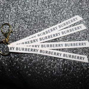 Burberry Silicone Logo Tassel Key Chain Bag Charm